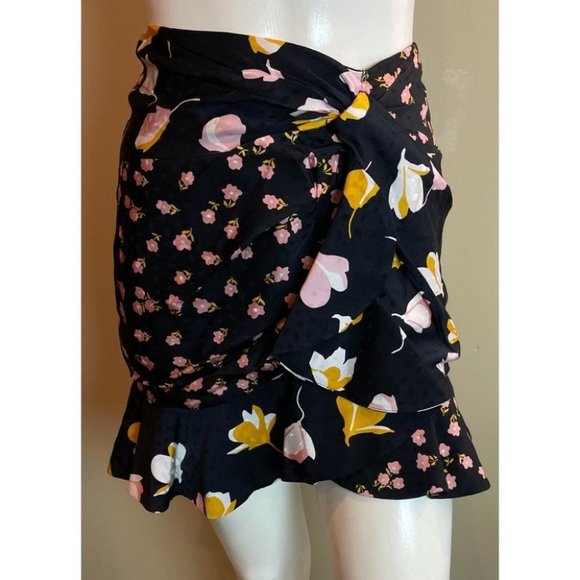 Self-Portrait Mixed Floral Ruffle Skirt NEW - Picture 4 of 13
